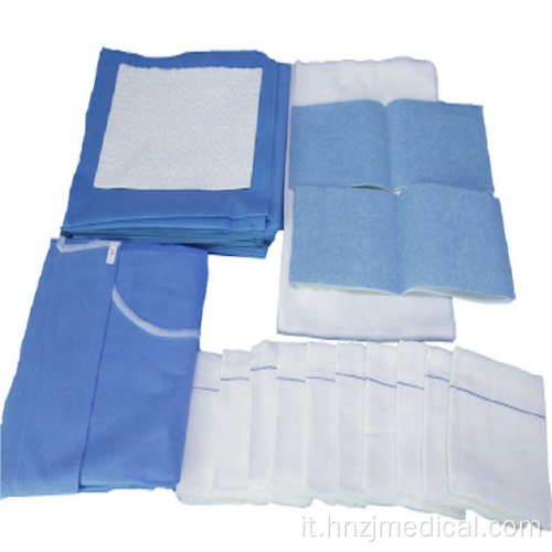 Kit monouso per parto chirurgico sterile